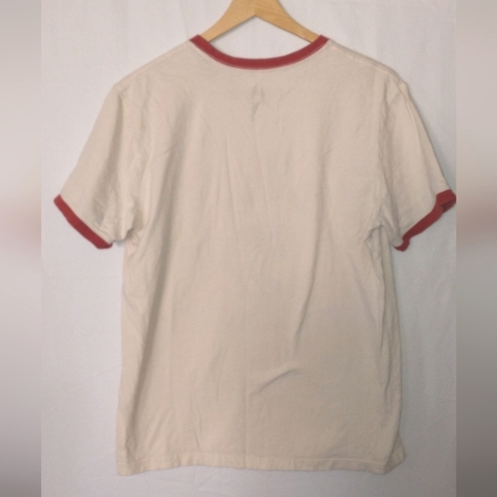 Disney Retro Vintage Feel Mickey Mouse Cream and Red T-Shirt Large - Picture 4 of 5